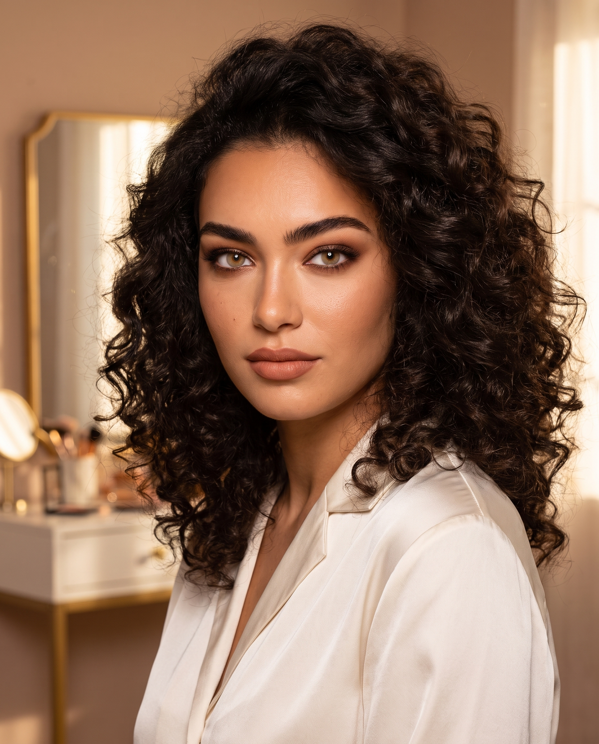 Ochre portée par une influenceuse beauté Velvet Cosmetics